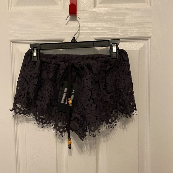 Chaser Lace drawstring Shorts Small NWT New Black - Picture 3 of 3